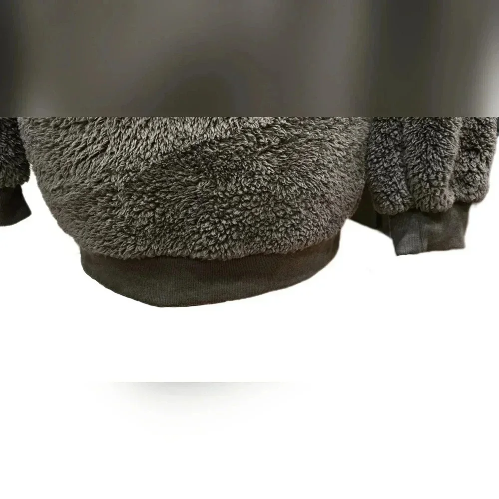 No Brand, Size M, Grey Teddy Half-Zip Pullover - Picture 9 of 13